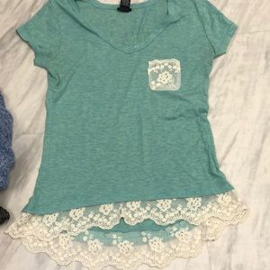 Teal shirt